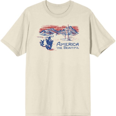 Americana America The Beautiful Adult Short Sleeve Tee Small Off White