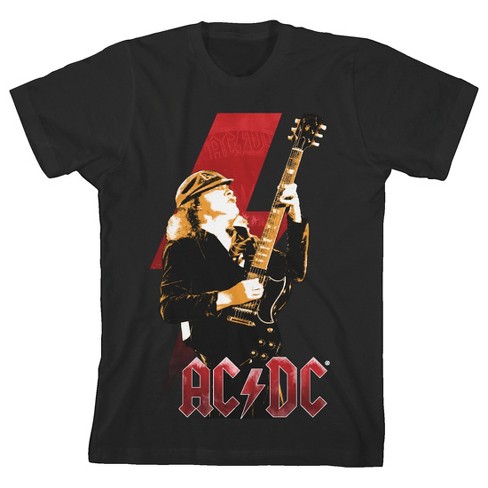 Acdc Angus Young Limited Tee-xl Color Black Youth Neck Short Target : Sleeve Crew