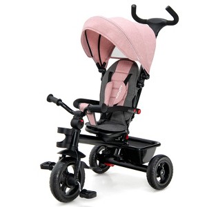 Infans 4-in-1 Baby Tricycle Toddler Trike w/ Convertible Seat Pink - 1 of 4