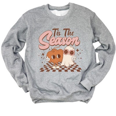 Simply Sage Market Women's Graphic Sweatshirt Tis The Season Pumpkin Ghost