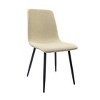 NicBex Linen Dining Chairs Set of 4,Upholstered Armless Kitchen Chairs with High Back and Black Metal Legs for Dining Room,Kitchen - 4 of 4