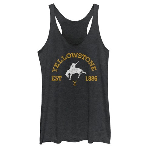 Women's Yellowstone Distressed White Rider Silhouette Est. 1886 ...