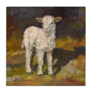 Stupell Industries Soft Baby Lamb Painting, 24" x 24" - 1 of 4