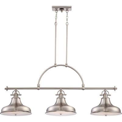 Quoizel Lighting Emery 3 - Light Island Pendant Light in  Brushed Nickel