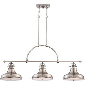 Quoizel Lighting Emery 3 - Light Island Pendant Light in  Brushed Nickel - 1 of 2