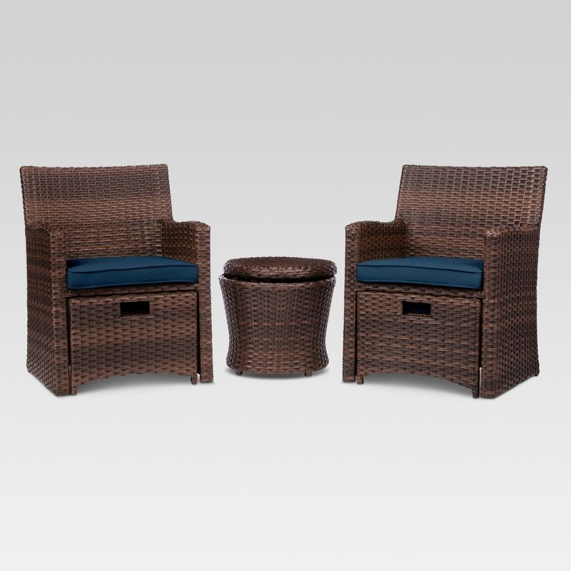 Halsted 5pc Wicker Small Space Patio Furniture Set - Threshold&#153;, 6 of 14