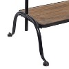 Industrial Metal Coat Rack Black - Olivia & May: Entryway Bench, Iron Stand, 2 Shelves - 4 of 4