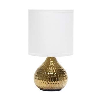 Hammered Drip Mini Table Lamp with Fabric Shade - Simple Designs