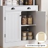 71" White Bookshelf with Doors & Drawer, 5-Tier Adjustable Bookcase Storage Cabinet for Living Room, Home Office - 4 of 4