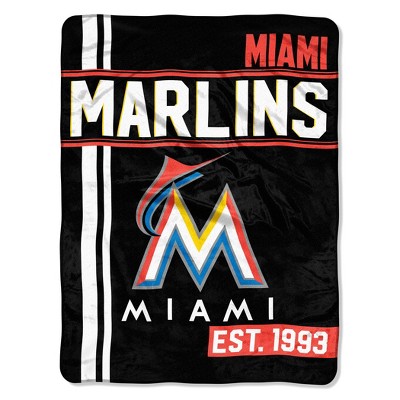 MLB Miami Marlins Micro Fleece Throw Blanket