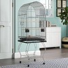YML 20-Inch Dometop Parrot Cage with Stand Antique Silver - 2 of 2