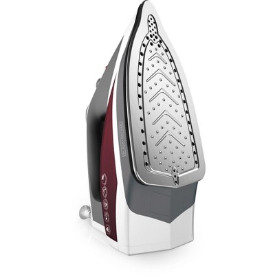 Vitessa Advanced Red and White Steam Iron with Nonstick Soleplate