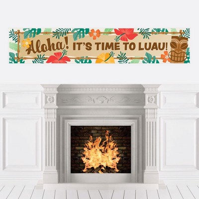 Big Dot of Happiness Tropical Luau - Hawaiian Beach Party Decorations Party Banner