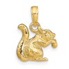 Black Bow Jewelry 14k Yellow Gold 3D Squirrel with Nut Pendant - 3 of 4