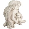 Northlight 13.5" Sitting Cherub Angels with Bow and Heart Outdoor Garden Statue - image 3 of 4