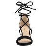 Allegra K Women's Elegant Faux Suede Lace Up Open Toe Kitten Heel Sandals - 2 of 4