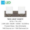 Sunset Lighting LED 2-Light Vanity Light 8WX2 3000K 1040LM, CRI80 - 2 of 4