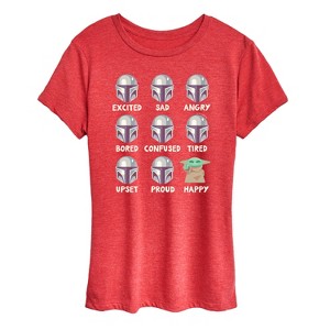 Women's - Star Wars - The Mandalorian Mandalorian Moods Short Sleeve Graphic T-Shirt - 1 of 4