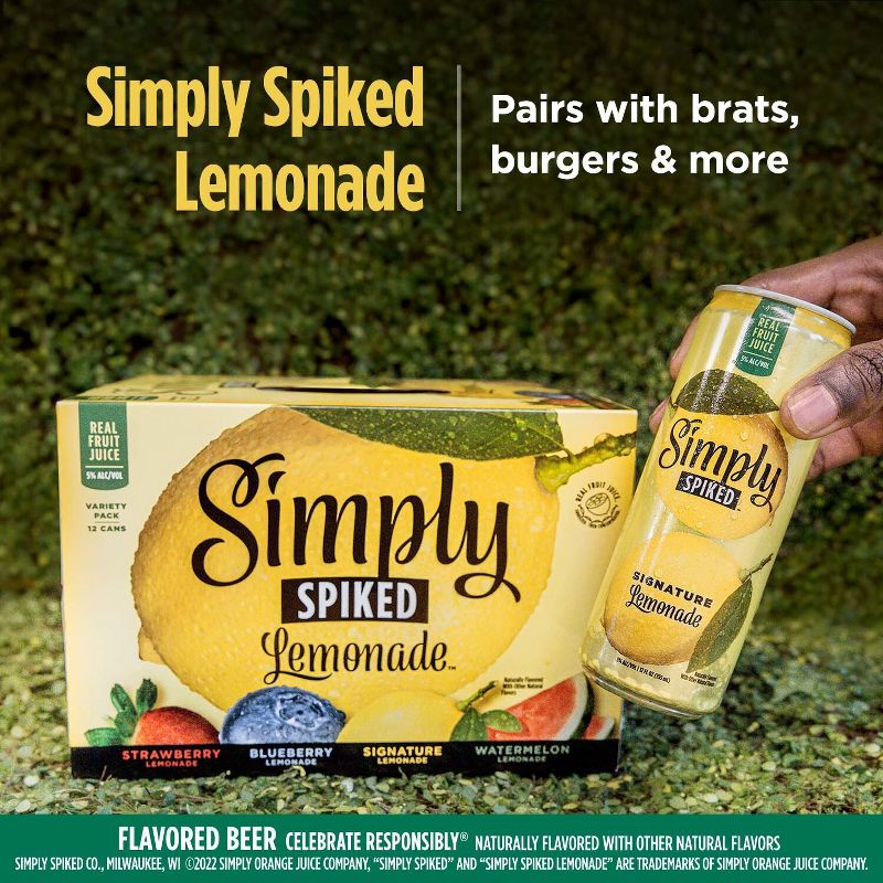 Simply Spiked Lemonade Variety Pack - 12pk/12 fl oz Cans, 6 of 11