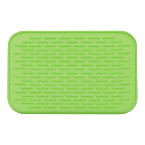 Silicone Dish Drying Mat - Flexible Rubber Dish Draining Mat, Heat  Resistant Silicone, Counter Top Mat, Sink Mat