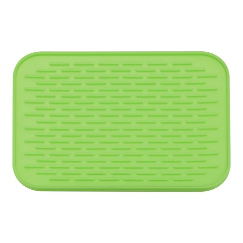 Unique Bargains Silicone Dish Drying Mat Under Sink Drain Pad Heat  Resistant Non-slipping Suitable For Kitchen Green : Target