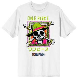 One Piece Live Action Straw Hat Pirates Logo In Colorful Frame Crew Neck Short Sleeve Men's Black T-shirt - 1 of 3