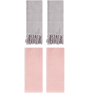 REGALWOVEN 4 Pcs Cotton Bathroom Hand Towels for Spa, Hotel - 1 of 4