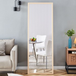 65"x23"Dressing Mirror,Solid Wood Thickened Frame Full-Length Mirror,Bedroom Entrance Decorative Mirror,Floor Standing Mirror-The Pop Home - 1 of 4