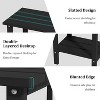 OBOKATA Weather Resistant Outdoor Side Table, Adirondack HDPE Small Outdoor Table, 2-Tier Small Patio Tables for Outside or Indoor, Black - 4 of 4