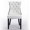 PAGED High-End Tufted Dining Chairs Set of 2 with Nailhead Trim, Contemporary Upholstered Kitchen Chair with Wood Legs for Dining Room - 2 of 4