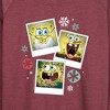 Women's - SpongeBob SquarePants - Christmas Photo Collage Lightweight French Terry Wide Neck Long Sleeve Shirt - 2 of 4