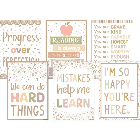 Teacher Created Resources Terrazzo Tones Hello Postcards - 4x6 Inch Pack Of 30, Classroom Welcome Notes