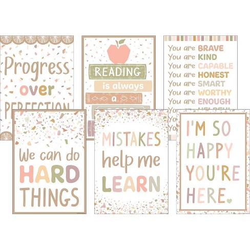 Teacher Created Resources® Terrazzo Tones Positive Poster, Set Of 6 ...