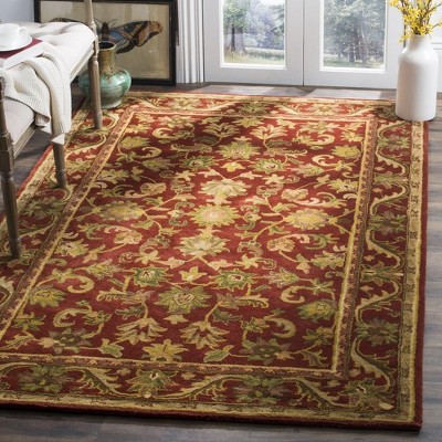 Antiquity Red Wool 6' x 9' Hand Tufted Area Rug