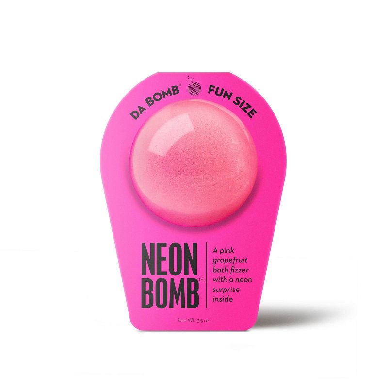 Da Bomb Bath Fizzers Neon Pink Grapefruit Bath Bomb - 3.5oz, 1 of 7