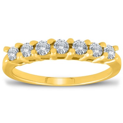 Pompeii3 5/8ct 14K Yellow Gold Lab Created Diamond Anniversary Wedding Ring
