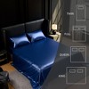 Dsvimoy Bedding Set 4 Piece Silky Satin Sheets with Deep Pocket for Bedroom Use, Black, 12"*10"*3" - 4 of 4