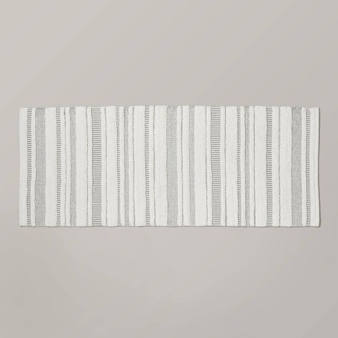 20 X 32 Solid Tassels Bath Rug Gray - Hearth & Hand™ With Magnolia :  Target