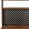 KTMBDW Kitchen Pantry Sideboard with 2 Sliding Striped Glass Doors, Freestanding Countertop Storage Cabinet for Wine, Coffee machine, Microwave, Brown - 4 of 4