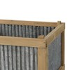 Maliang Set Of 2 Rectangular Rustic Planter, L:20x14x11.5" S:17x12x10" - 4 of 4