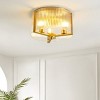 Jetra 3 Light 12.5" Flush Mount - FLU4049 - Brass - Safavieh - 4 of 4