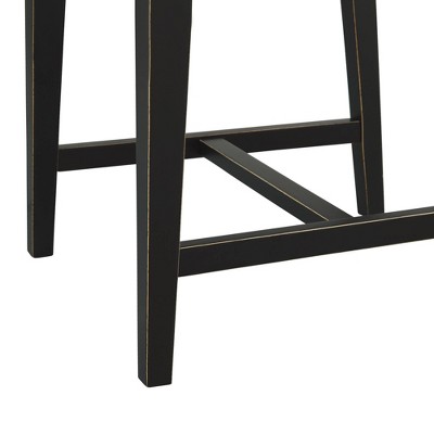 Vienna High-Back Black Rubberwood Slat Side Chairs, Set of 2
