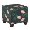 Skyline Furniture Pattern Fairland Square Storage Ottoman Indigo Floral: Upholstered Footstool with Lid - 2 of 4