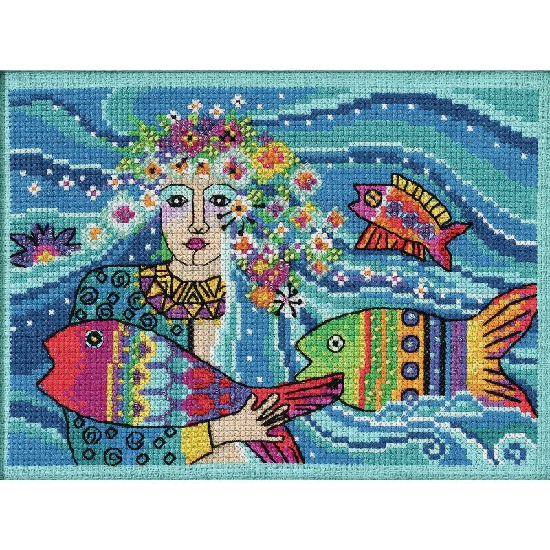 Mill Hill/Laurel Burch Counted Cross Stitch Kit 7"X5"-Ocean Goddess (14 Count), 3 of 4