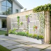 TUYOHW Metal Planter Box with Trellis, Metal Raised Garden Bed with Trellis, Garden Box for Climbing Plants, Flower - 3 of 4