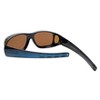 Polarized Designer Wear-Over Fitover Sunglasses by Calabria F-104 (Blue, Amber) - 4 of 4