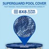 Swimline Hydrotools Supreme Guard Heavy Duty Winter Pool Cover for 16 Ft Above Ground Swimming Pools, Round Design, Blue/Black - 4 of 4