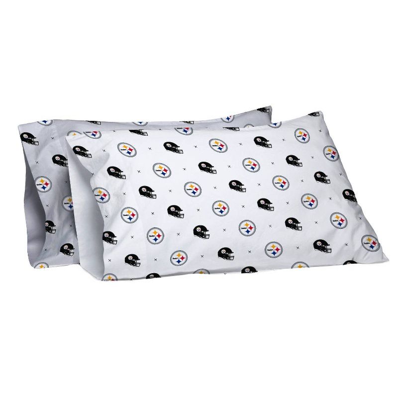 NFL Pittsburgh Steelers Small X Queen Sheet Set - 3pc, 3 of 4