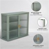 Wall Cabinet with Glass Door, Glass Display Cabinet, Kitchen Storage Cabinet with Detachable Shelves - 4 of 4