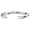 Pompeii3 Men's Steel And Black Wired 8mm Flexible Link 8.5 " Bracelet - 2 of 3